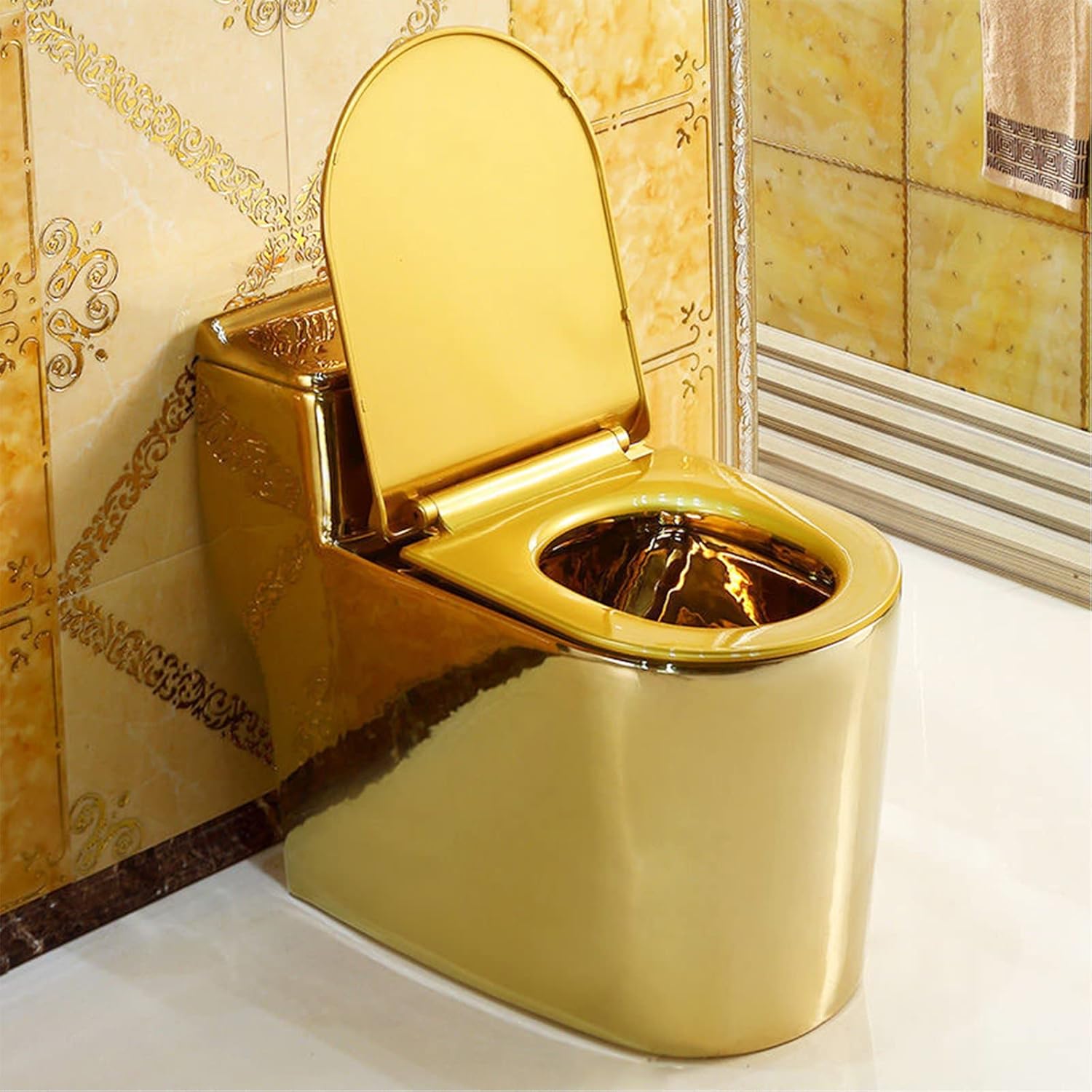 d Toilet with Comfort Seat - Elongated Toilet Bowl, Bathroom Toilet, 305mm & 350mm Dimensions