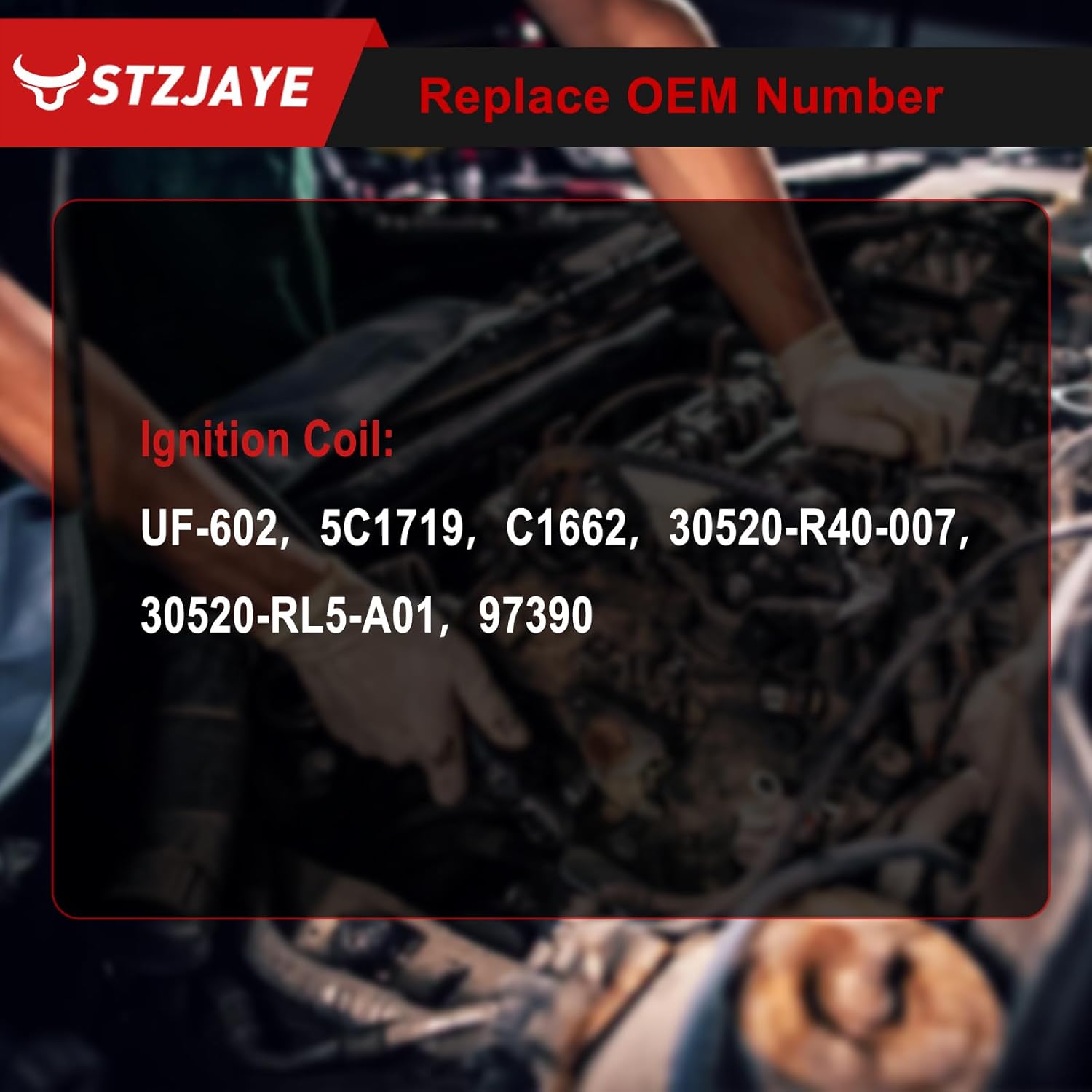 UF602 Ignition Coils Iridium Spark Plug Set of 4 Pack Compatible with Honda Accord 08-12,for Civic 12-15,for CR-V 10-14,for Crosstour 12-15,for Acura ILX 13-15