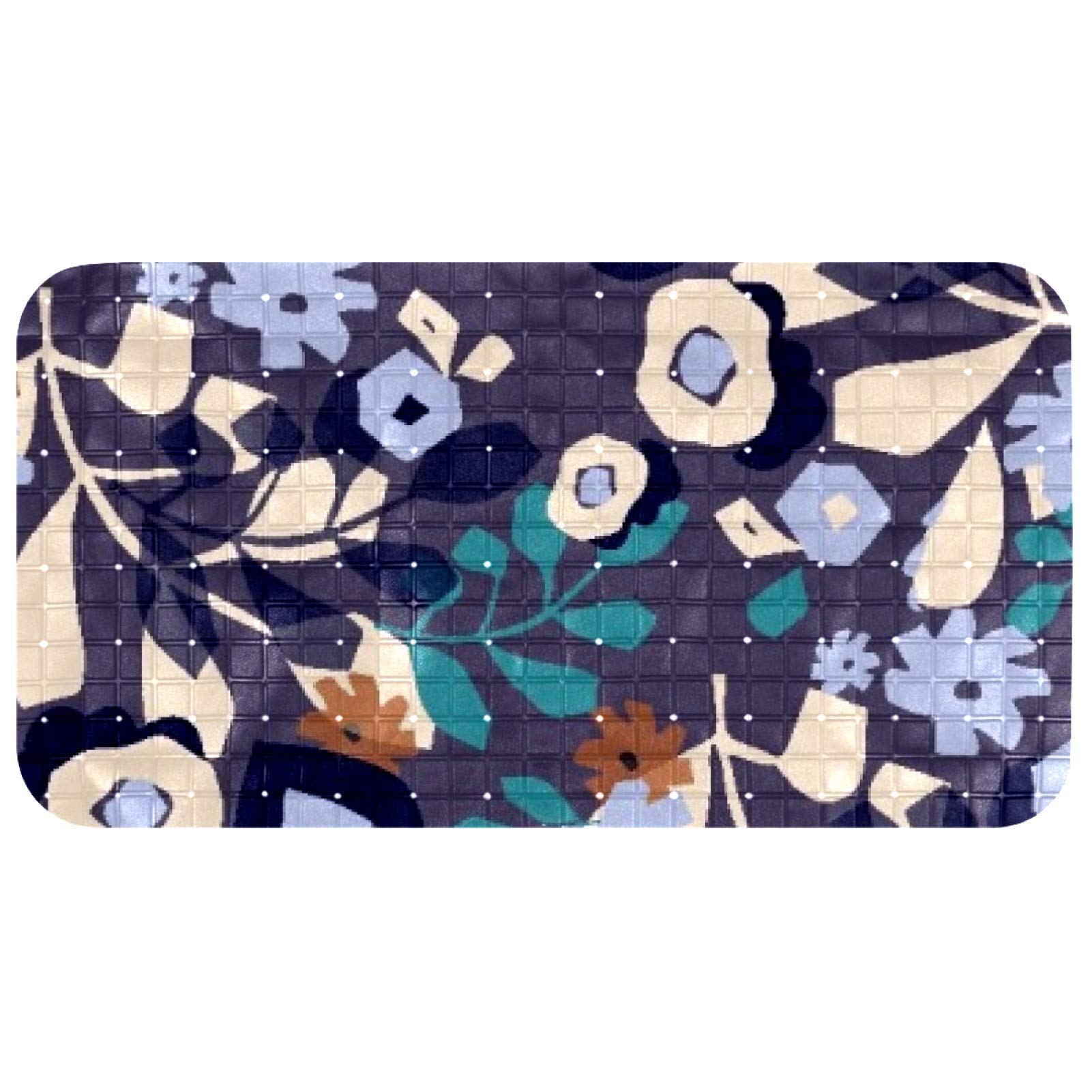 Tapis de baignoire Bennigiry 27x37 cm avec ventouses et fleurs