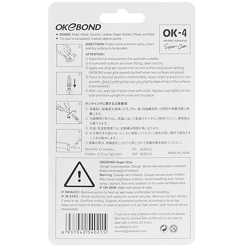 Miniatura 4 de Okebond Super CA - Adhesivo de reparación transparente de gel, universal, multiusos, para plástico, metal, madera, cerámica, vidrio, tela de resina,