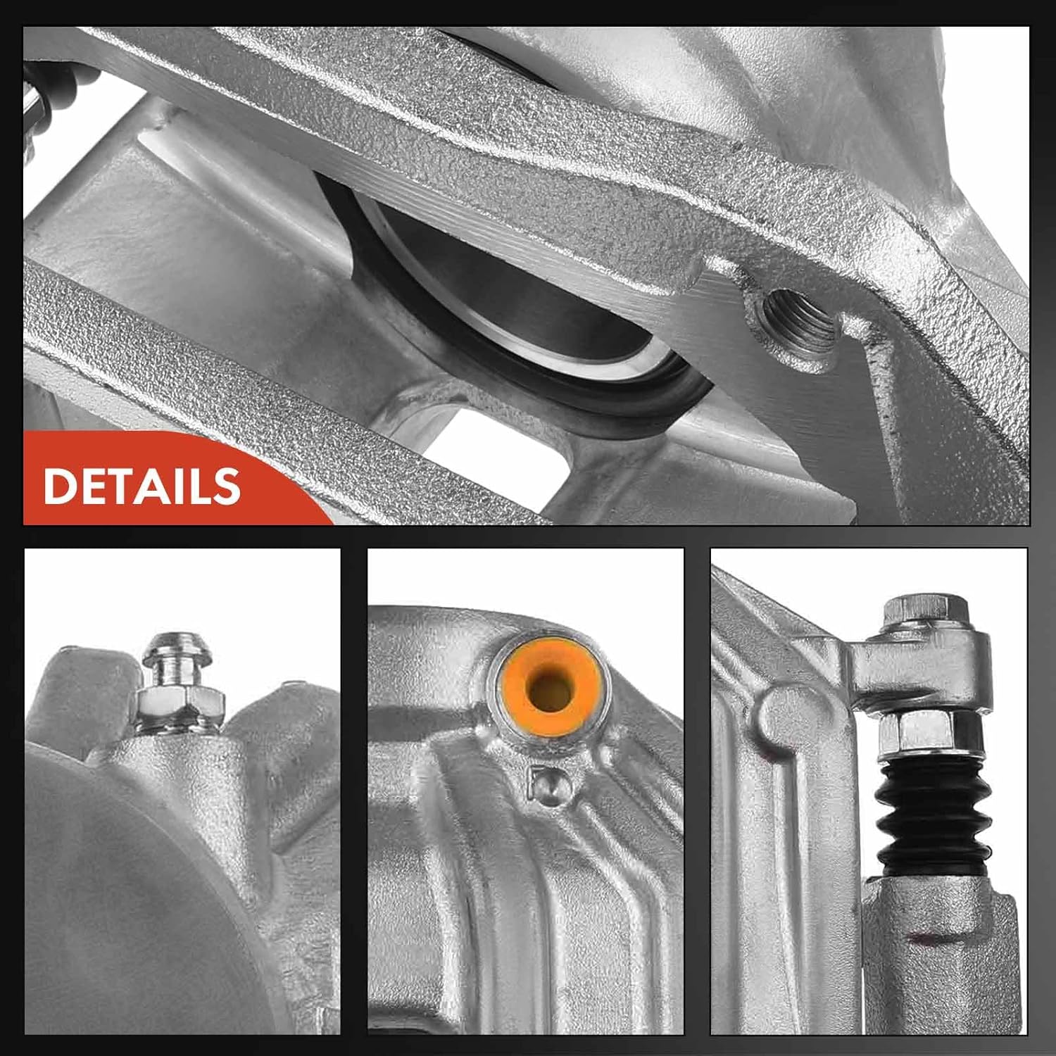 A-Premium Disc Brake Caliper Assembly with Bracket Compatible with Select Hyundai Models - Genesis 2009 2010 2011, V6 3.8L - Front Driver and Passenger Side, 2-PC Set