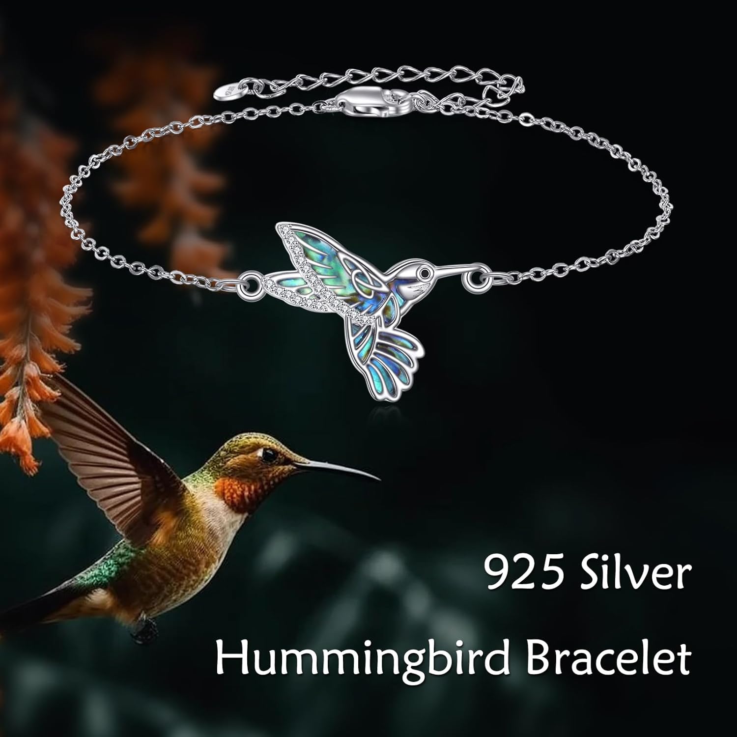 YAFEINI Sterling Silver Bracelet Saint/Highland Cow/Mushroom/Horseshoe/Hummingbird Jewelry for Women