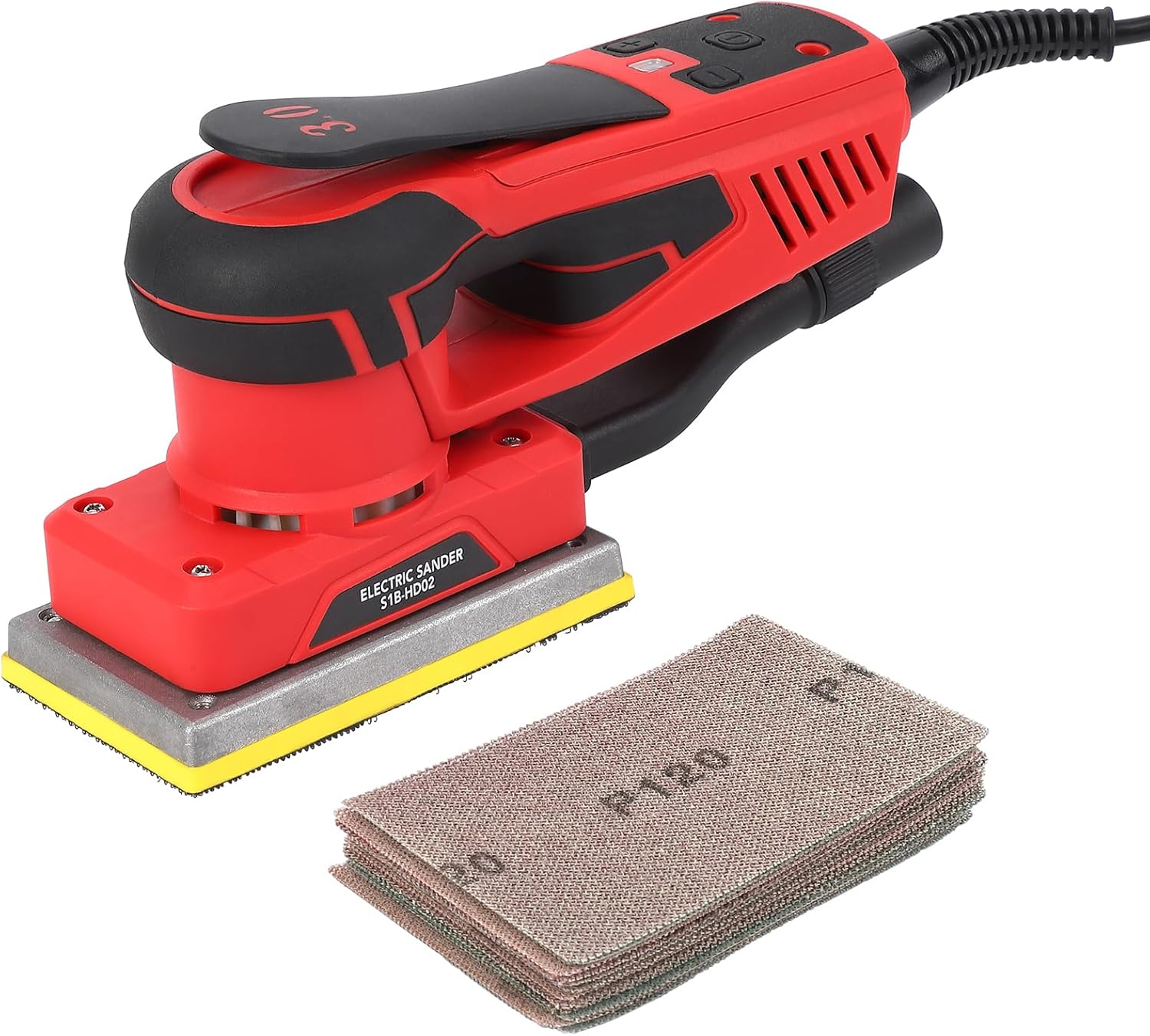 PioneerWorks Sheet Sander, Finishing Sander Brushless Motor,Powerful
