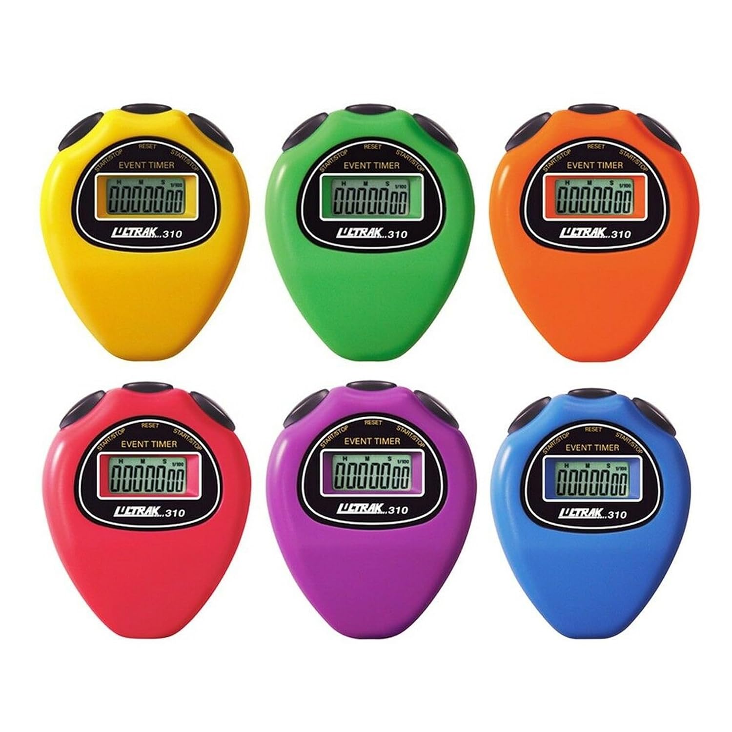 ULTRAK 310 Event Timer Rainbow Set, Set of 6