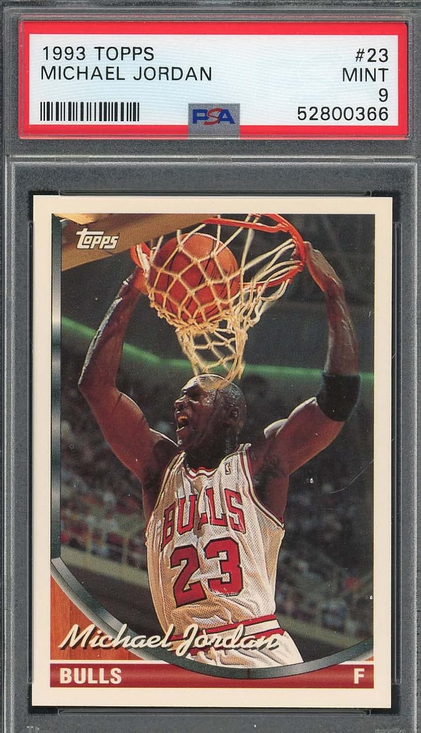 Michael Jordan 1993 Topps Basketball Card #23 Graded PSA 9