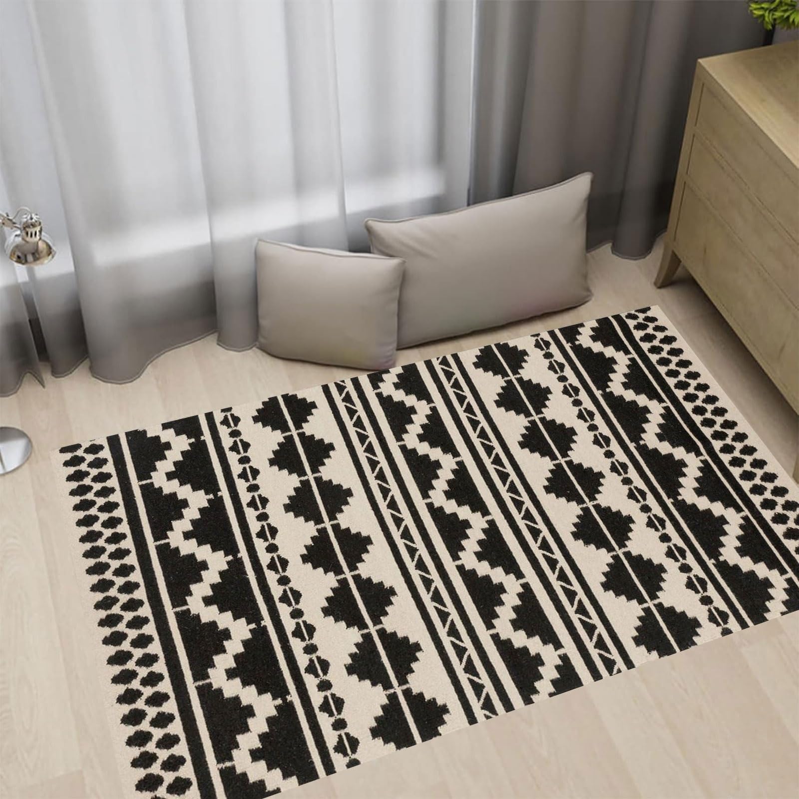 Alfombras de pasillo antideslizantes lavables de 70x180 para entrada segura de pelo corto