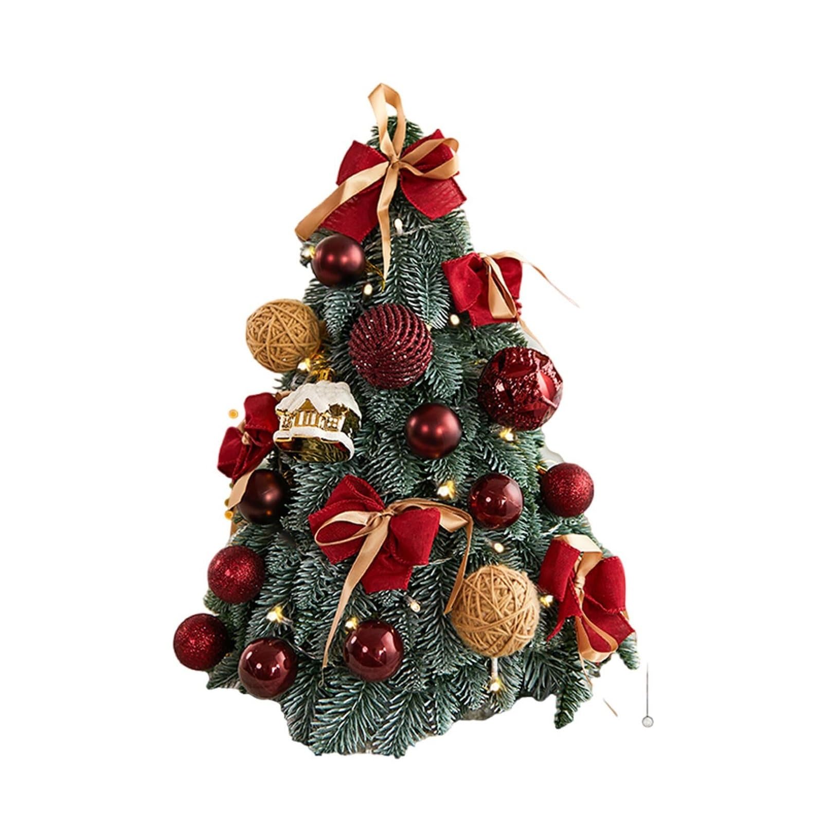 Albero natale Mini albero di Natale artificiale con decorazioni da tavolo, piccolo albero di Natale artificiale, for la scrivania, decorazione for la casa
