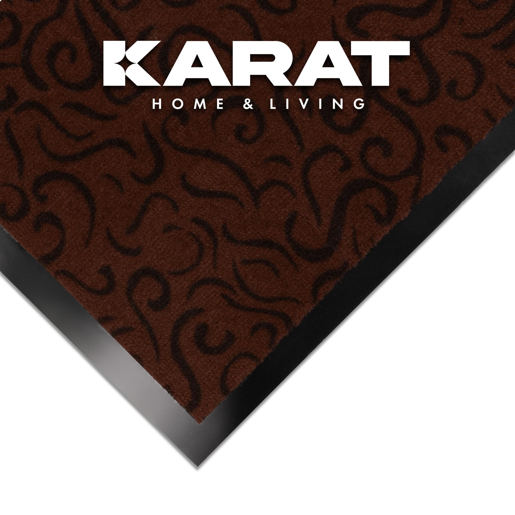 KARAT Floordirekt Schoonloopmat - wasbare en effectieve vloermat, vuilvangmat met antislip achterkant, deurmat voor de entree, Brazilië (rood 90 x 120 cm