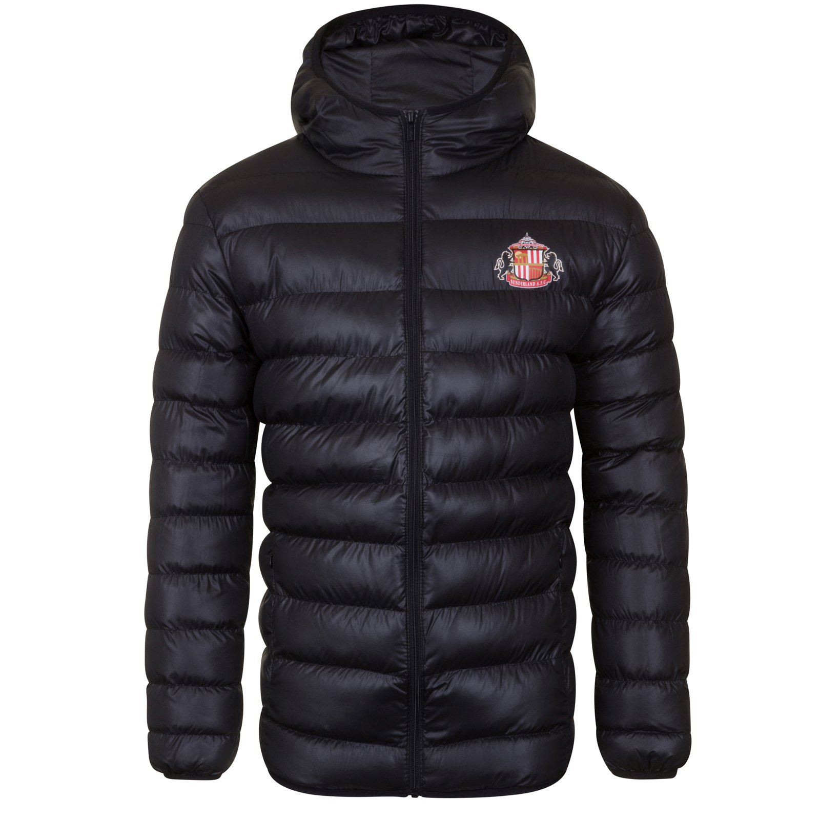Sunderland AFC Official Football Gift Mens Quilted Hooded Winter Jacket Medium