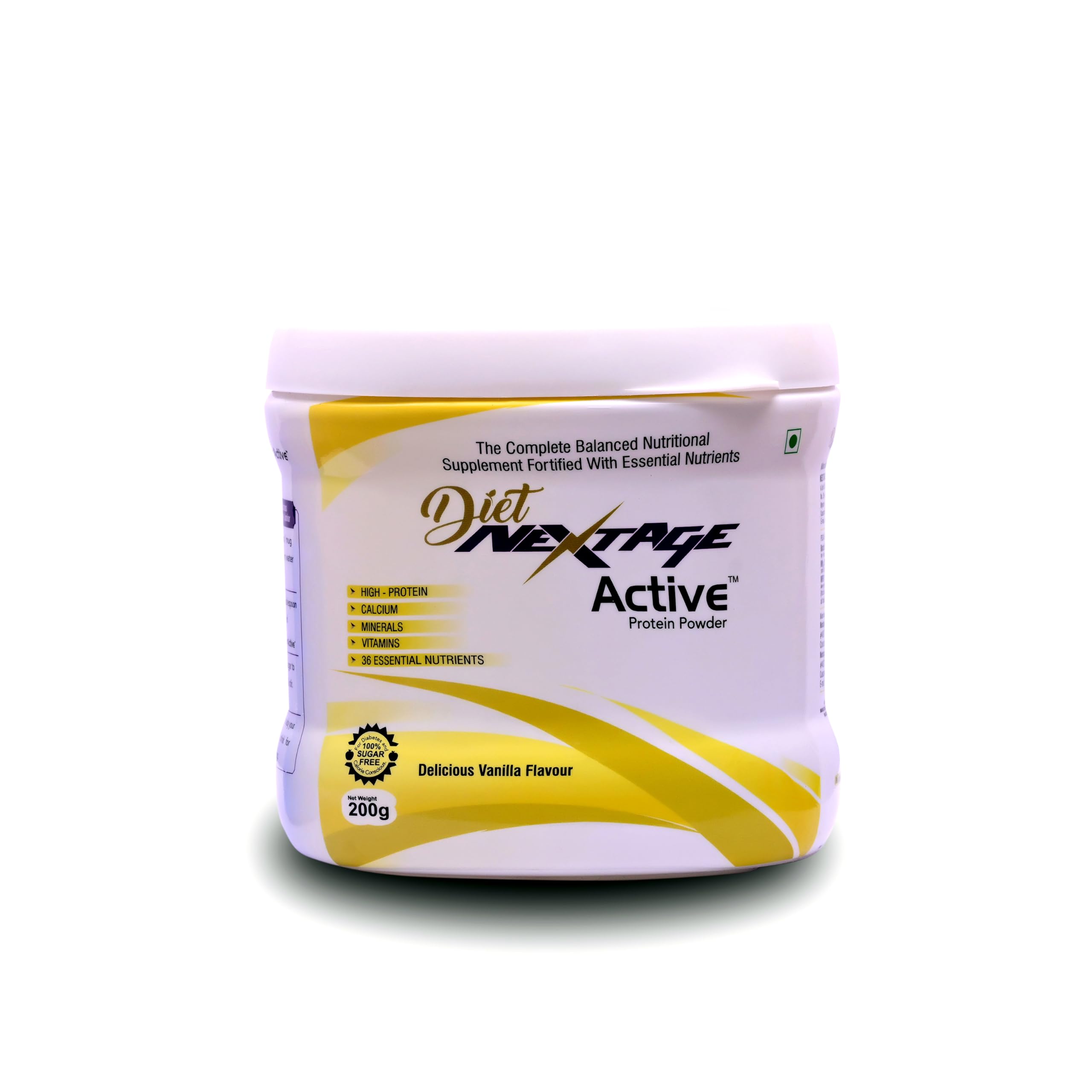 Diet Nextage Active Protein Powder for Adults | High Protein Nutrition Drink for Energy, Strength & Immunity | Sugar Free | Vanilla Flavour 200g