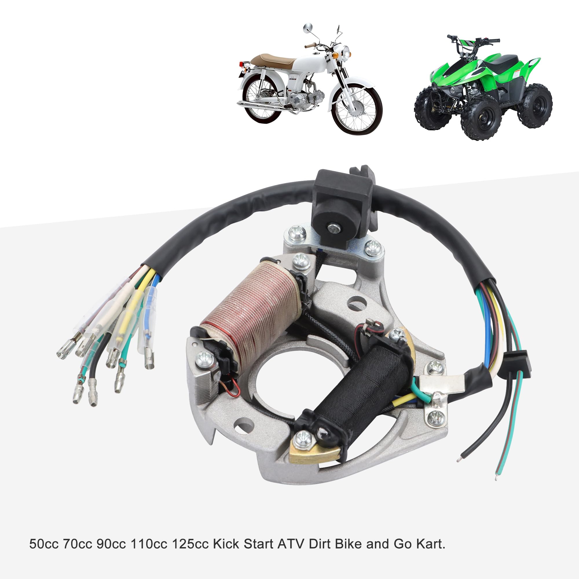 GOOFIT Bobine D'Allumage Avec Bouclier Pour 50cc 70cc 90cc 110cc 125cc VTT Dirt Bike Go Kart