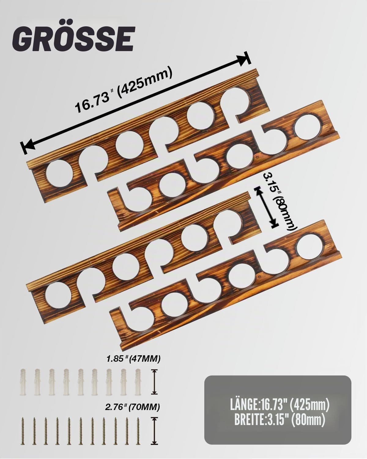 Ghosthorn Für bis zu 12 Ruten, Angelrutenhalter, Wand- oder Deckenmontage, für Garage, Aufbewahrung, Organizer, Angelausrüstung, Geschenke für Männer und Frauen