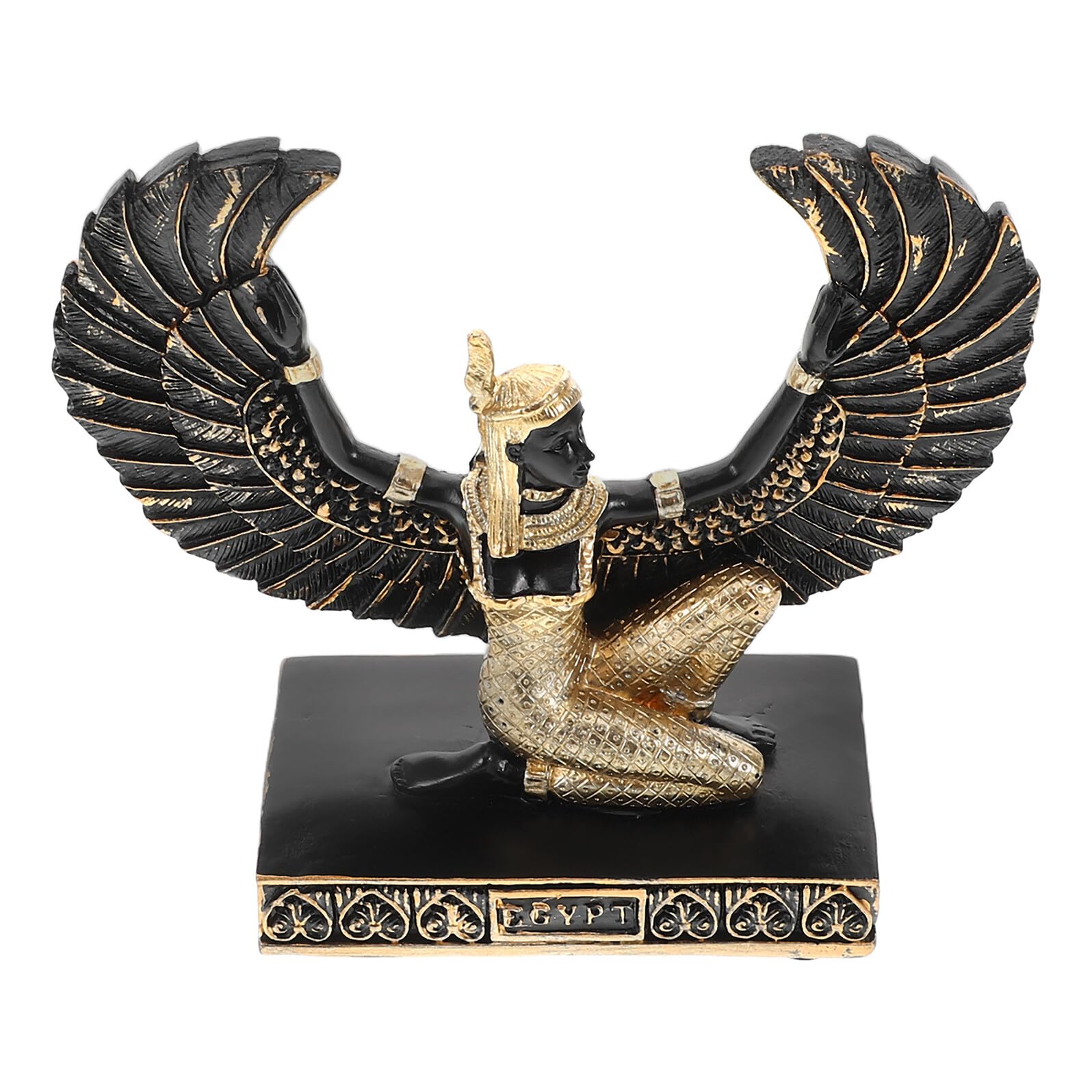 Statue avec ailes ange noires : la sculpture artisanale idéale pour valoriser un grand espace