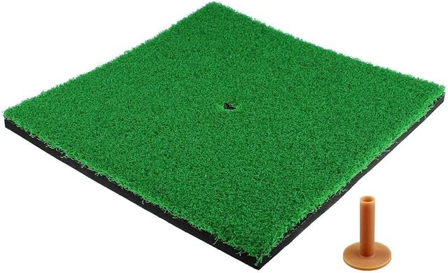 CRESTGOLF Golf Hitting Mats Indoor/Outdoor SBR Golf Mats with Rubber Tee Holder for Driving
