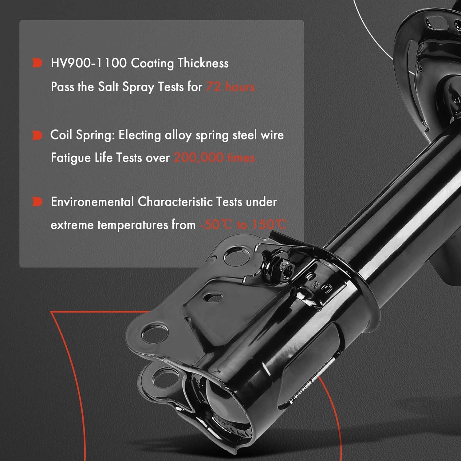 A-Premium Front Struts Compatible with Ford Edge 2015-2018 & Lincoln MKX 2016-2018 - 2x Replacement Suspension Complete Strut Assembly Shock with Coil Spring