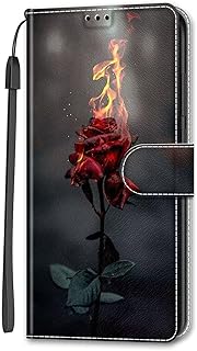 Miagon - Funda tipo cartera de cuerpo completo para Samsung Galaxy S24 Plus, diseño de patrón colorido, piel sintética con cierre magnético, ranura para tarjetas, color rosa fuego