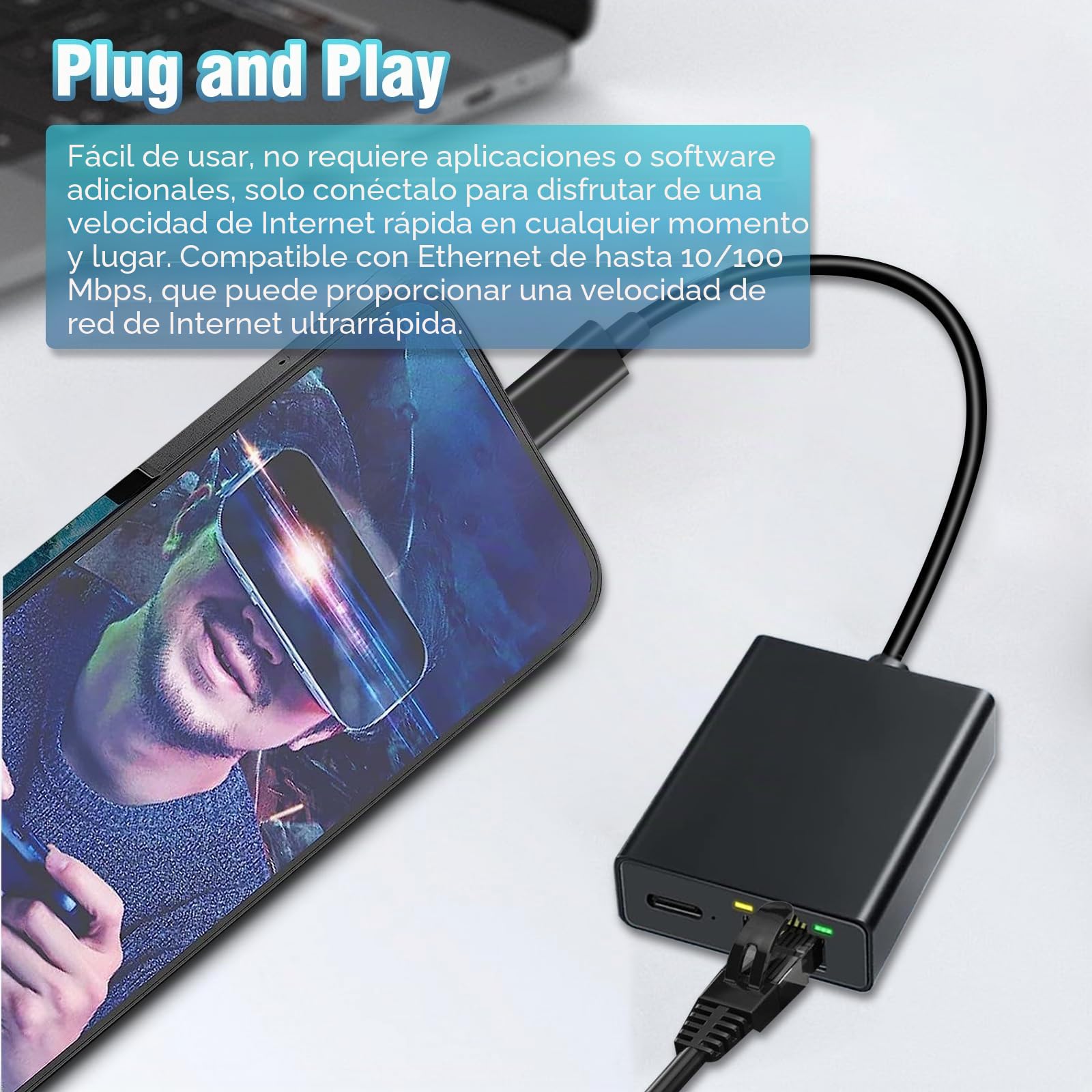 ARCELI Adaptador micro USB a Ethernet para Fire TV Stick - Adaptador de red portátil USB a RJ45 Ethernet 100 Mbps - Compatible con Fire TV Stick (2 unidades)