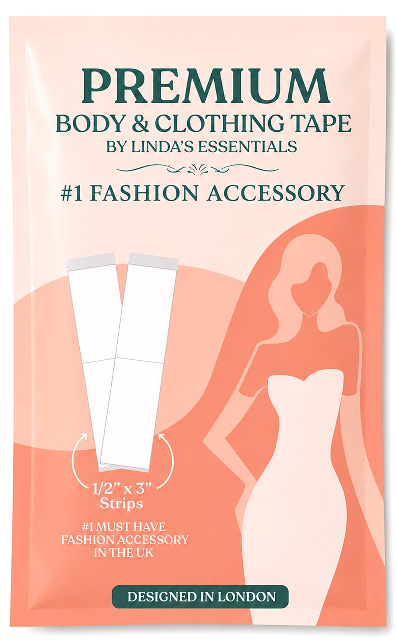 Linda's Essentials Double Sided Transparent Body & Clothing Tape (50 Pack) - Extra Adhesive Dress Tape for All Fabric Types & Sensitive Skin-picture-11