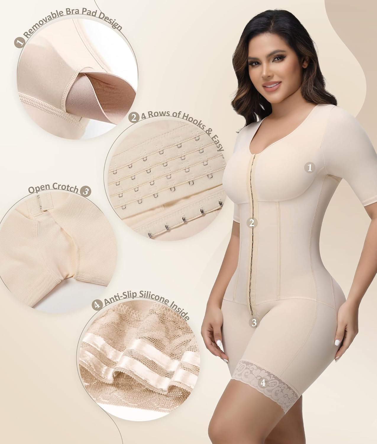 M MYODRESS Fajas Colombianas Moldeadoras Shapewear for Women Faja Body Shaper Tummy Control Post Surgery Compression Garment - Image 6