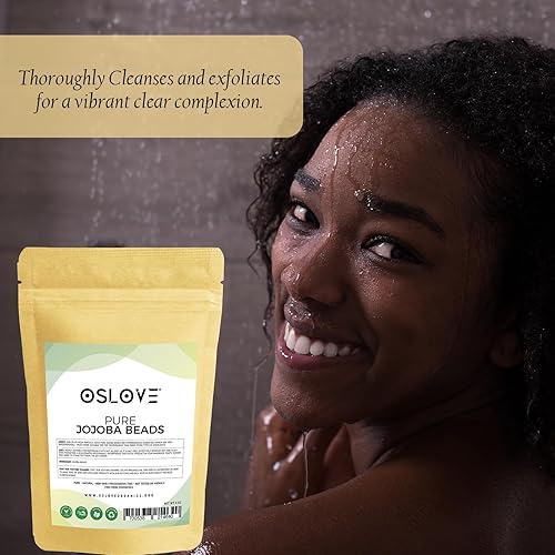 Miniatura 6 de Cuentas de jojoba pura, tamaño de malla 20/40, limpia y exfolia la piel, uso en jabones, limpiadores y exfoliantes, 4 onzas