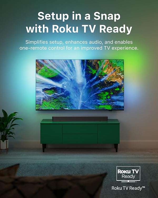 Philips B4000 2.0 Channel Bluetooth Soundbar - HDMI ARC, Roku TV Ready, 60W Max Power, Black by Philips - Image 2