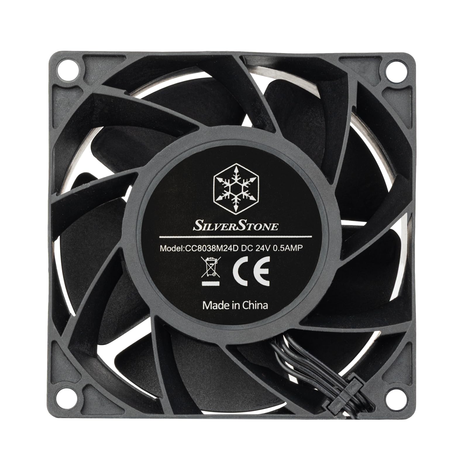 SilverStone FHS80X 24V - Ventilateur industriel PWM haute performance de 24V 80x38mm, SST-FHS80X-24V