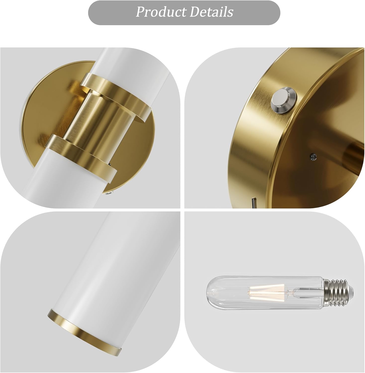 Rayogale Battery Operated Wall Sconce Set of 2, Gold Cordless Wall Sconces, Modern Rechargeable Wall Lights with Remote Control, Dimmable for Living Room, Bedroom, Bathroom, Hallway, Entryway 3000K