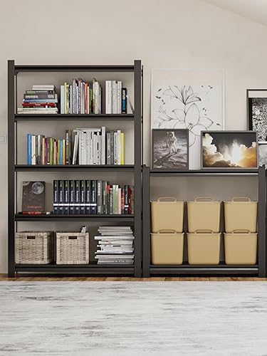 Miniatura 8 de JHYKHG Estantes de almacenamiento de 63 pulgadas de alto, estantería de garaje resistente de 5 niveles, estantería ajustable, estante de metal,