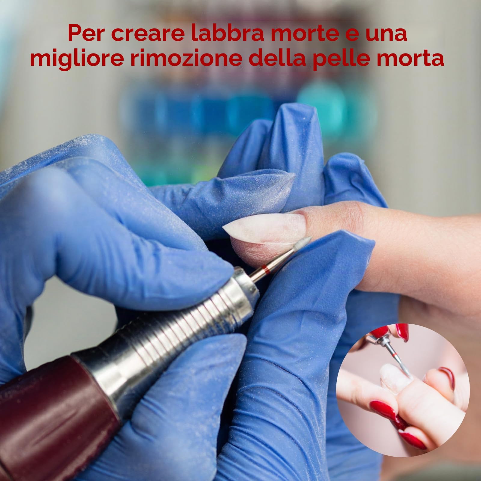 Sibba Set di Punte Trapano Cuticole con Fiamma Acciaio Inossidabile con Custodia Manicure Pedicure Diamantato Lucidatura Teste Macinazione Strumenti Metallo Professionale Rimozione Metallo Duro Unghie