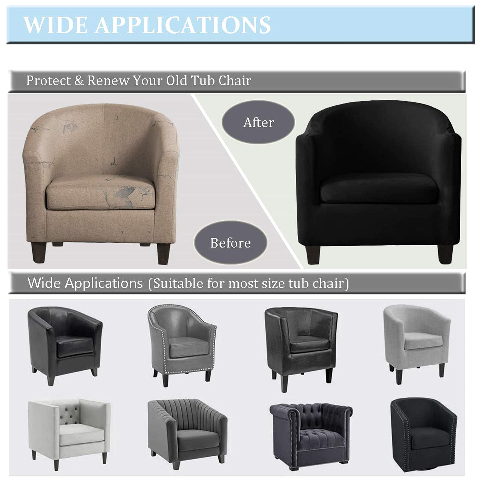 Housse De Fauteuil En Velours GEBIN - Housse Amovible Et Lavable Pour Fauteuil Chesterfield - Couleur Taupe