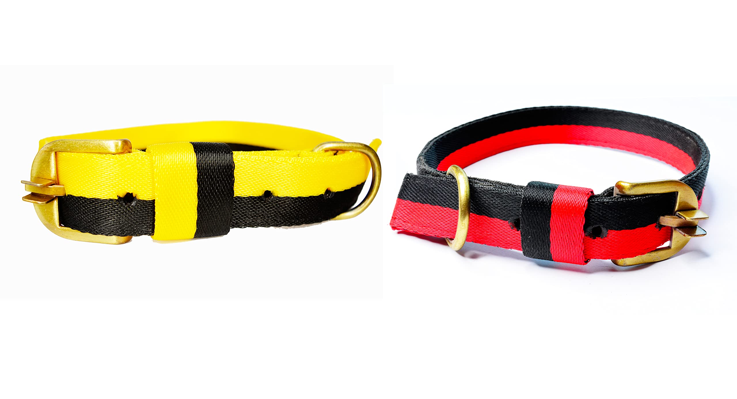 AGN Dogs Poly Antique Dogs Collar Strongest Metal Buckel with Red and Yellow Color (25mm) - by Hemster (B09X64W8Y2) Amazon Price History, Amazon Price Tracker