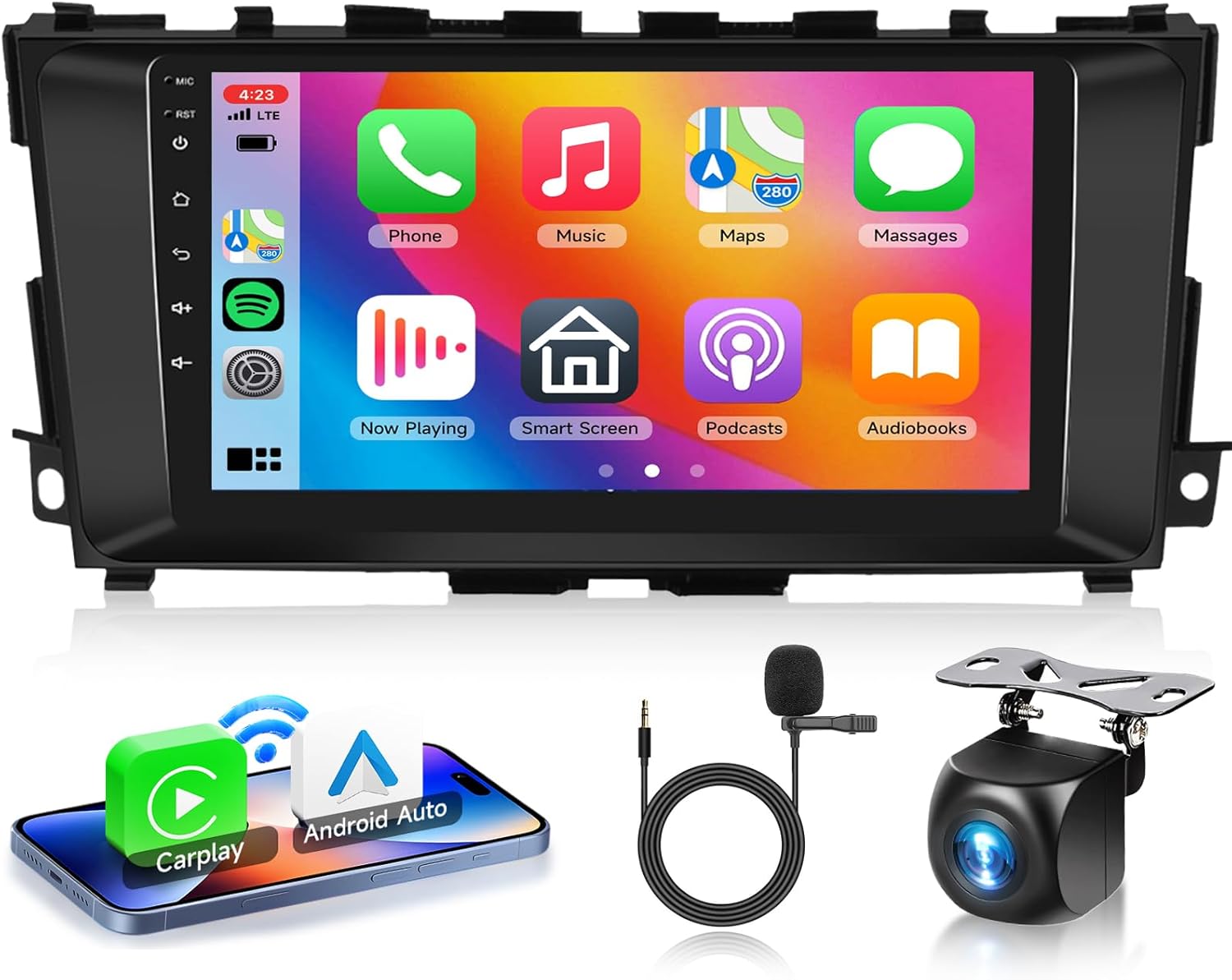 5G WiFi Android 15 Car Stereo for Nissan Altima 2013-2018 with Wireless Carplay Android Auto, 9 Inch Touch Screen Radio Support GPS/Bluetooth/FM RDS/SWC/Backup Camera