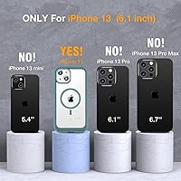 Vista 337 de Miracase - Funda magnética para iPhone 13 Pro Max de 6.7 pulgadas (compatible con MagSafe), transparente, completo, protector de pantalla de vidrio