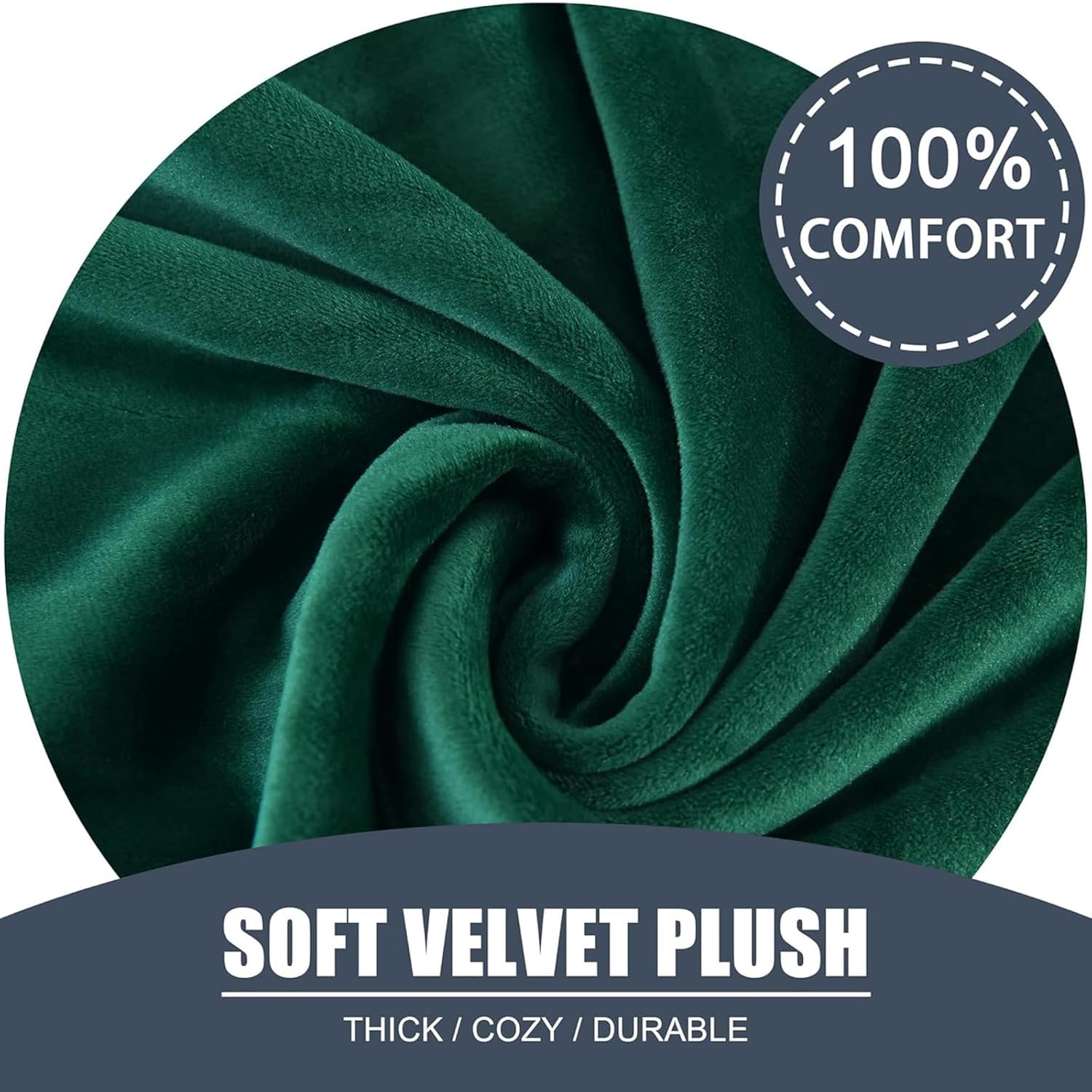 Thick Velvet Couch Covers Universal Removable Washable Stretch Sofa Seat Cushion Protector Cover with Elastic Bottom,D,3pcs