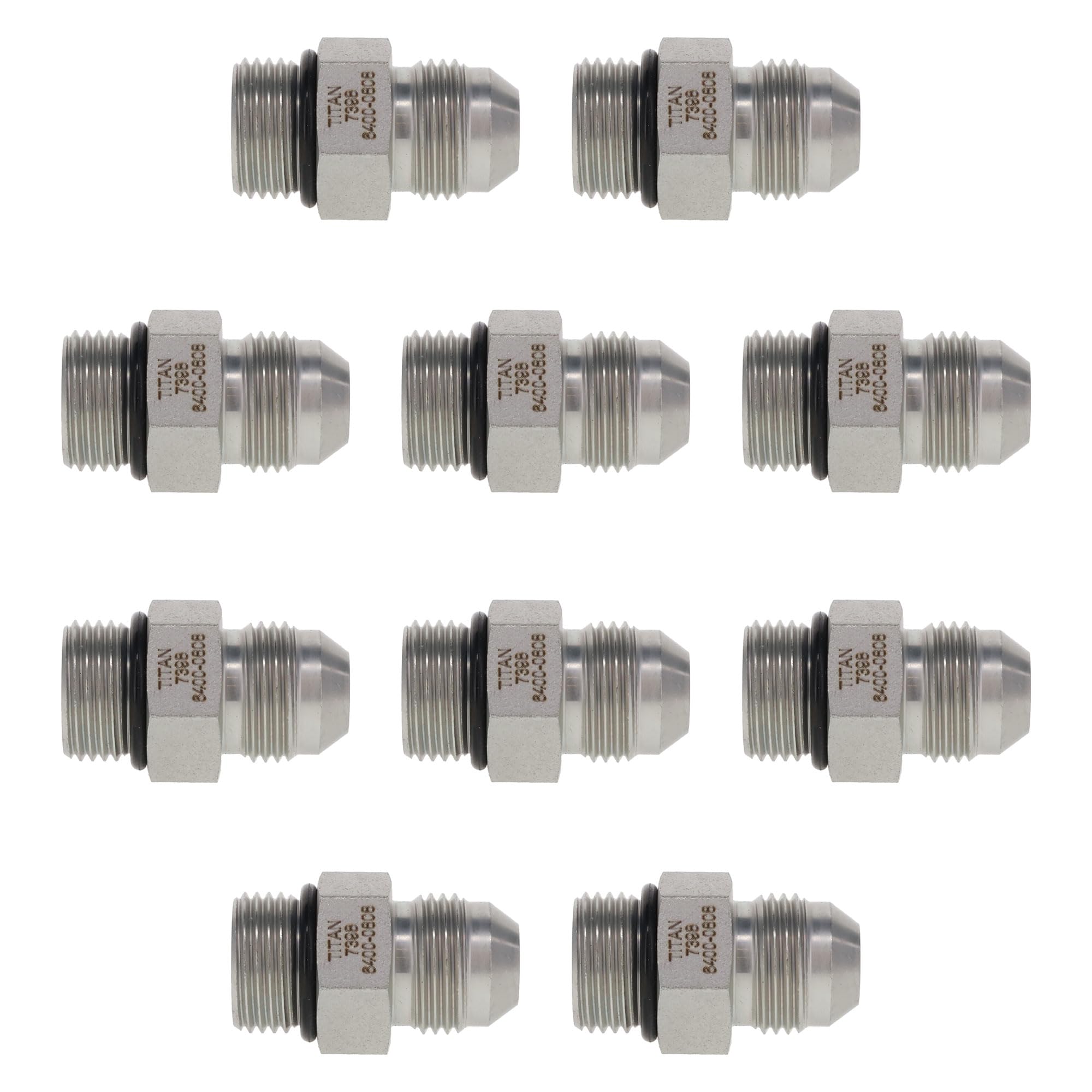 HYDRAULICS DIRECT | 6400-03-03-HD-PK10 | 3/16" JIC (3/8"-24 thread) x 3/16" ORB (3/8"-24 thread) Male