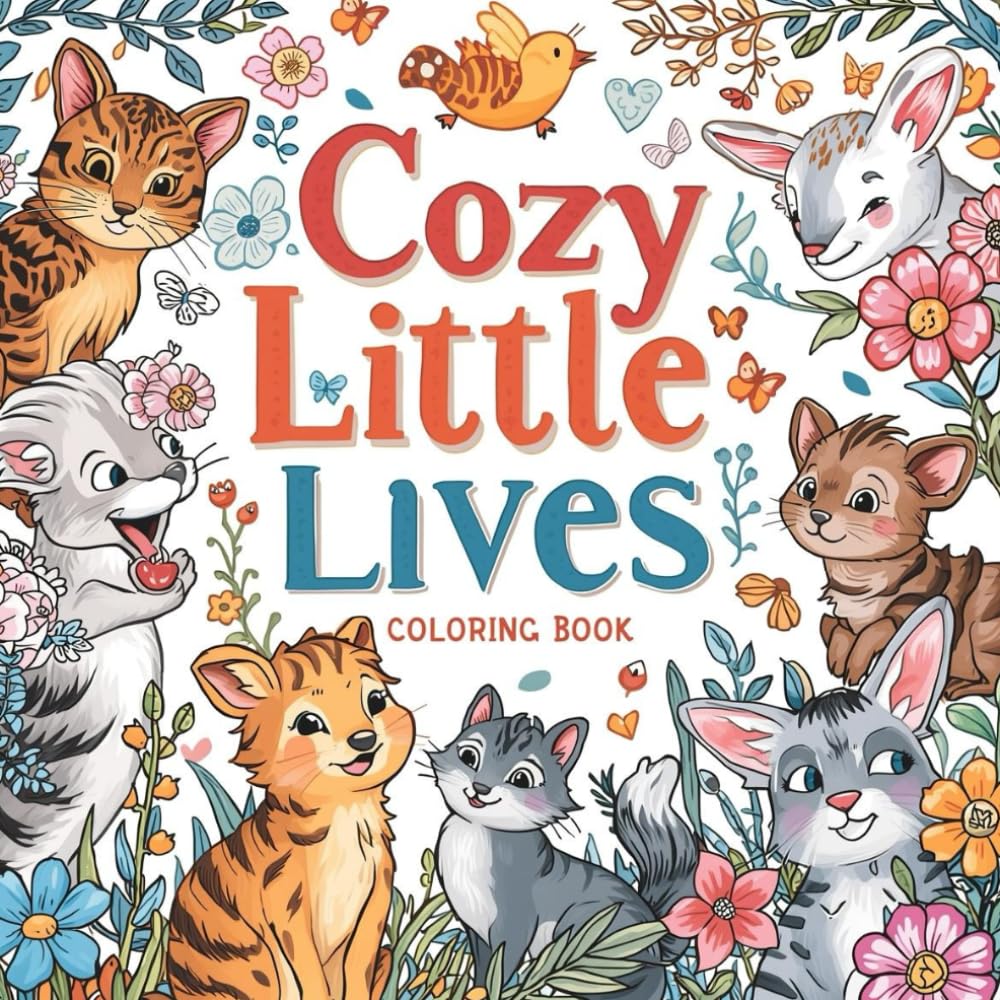 Cozy Little Lives: Adorable Everyday Animal Moments to Color – A Relaxing Cute Coloring Book for Teens & Adults