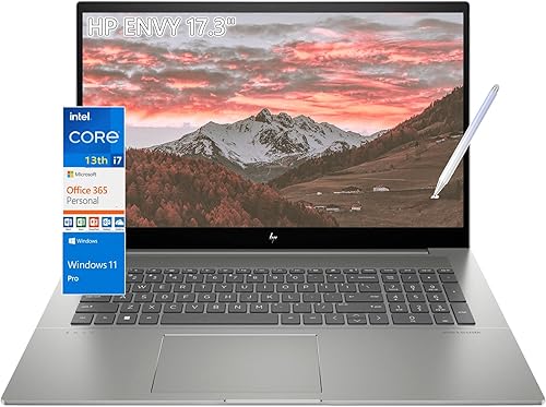 HP Envy - Laptop con pantalla táctil de 17 pulgadas, nuevo Intel Core i7-1255U, Windows11, Wi-Fi inalámbrico 6E, Thunderbolt4 USB4 tipo C, teclado