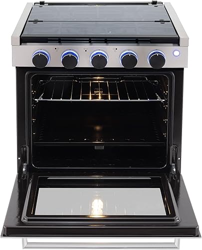 Miniatura 2 de Estufa RecPro RV  Rango de gas 21"  Capucha de ventilación opcional  Opciones de color negro o plateado