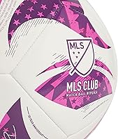 Vista 4 de adidas Unisex MLS Soccer Ball Blanco/Púrpura Burst/Glory Purple