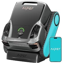 Aiper Scuba X1 Pro Max All-in-One Pool Cleaning Robot &amp; Skimmer with 8,500 GPH Suction, Ultra-fine Filtration, Smart Surface Parking, for All Inground Pools, Blue