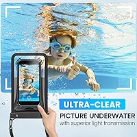 Vista 6 de [Bolsa impermeable para teléfono de hasta 8.5 pulgadas, paquete de 2 fundas impermeables para iPhone 16 15 14 Pro Max Galaxy S25 S24 Ultra, bolsa