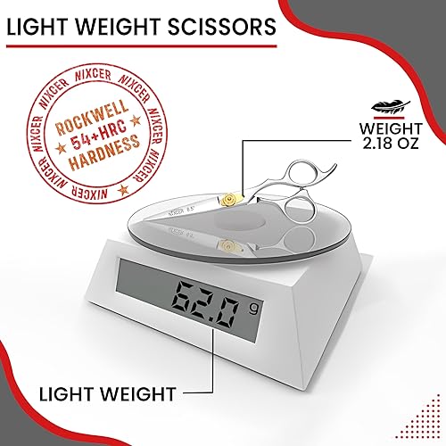 Miniatura 8 de Tijeras de corte de pelo  Serie de tijeras de afeitar afiladas  6.5 pulgadas con ajuste fino  Tijeras de pelo de acero inoxidable profesionales para