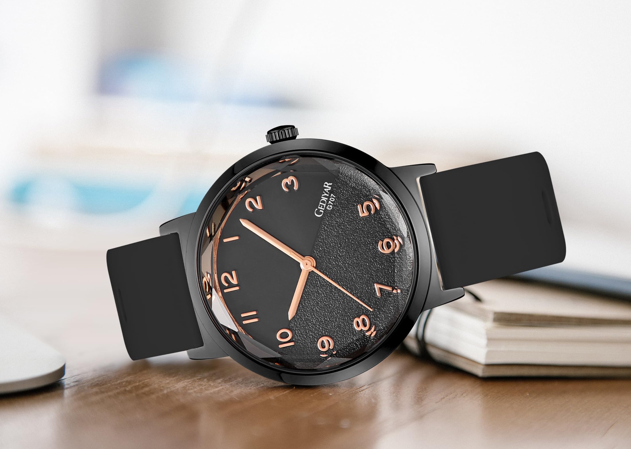 Damen-Armbanduhr, leicht zu lesen, Sport, lässig, wasserdicht, Silikon, Kristallglas, analog, Quarz, Uhr für Damen, Krankenschwester, Damen, Studenten