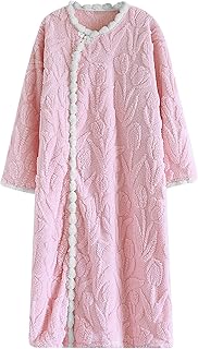 Bata de lana suave y cálida para mujer, con textura, con diseño de flores, para invierno, para el salón, para mujer, sexy, color rojo