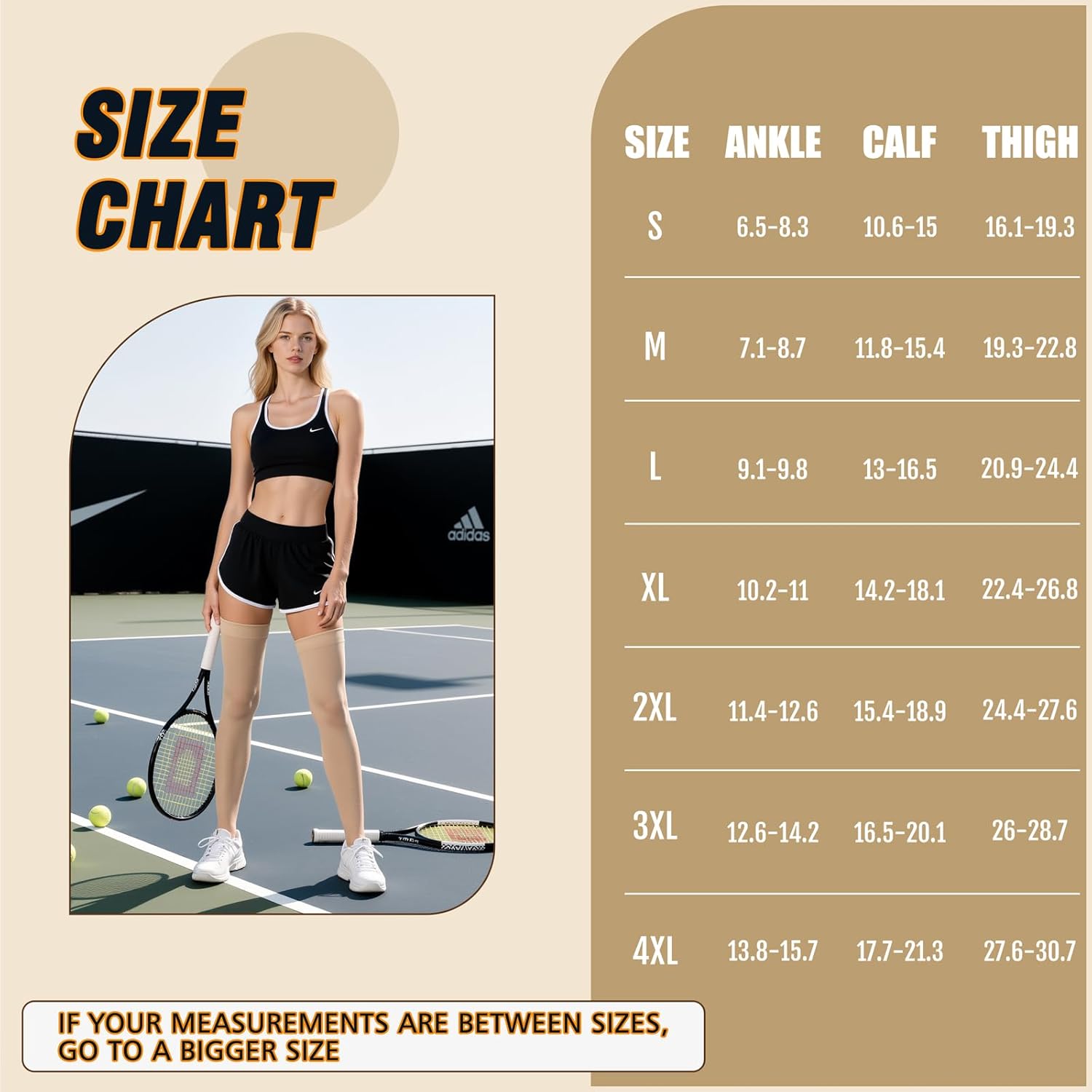 bropite Thigh High Compression Socks,20-30 mmHg Closed Toe Compression Stockings for Women,for Varicose Veins,Edema,DVT - Image 3