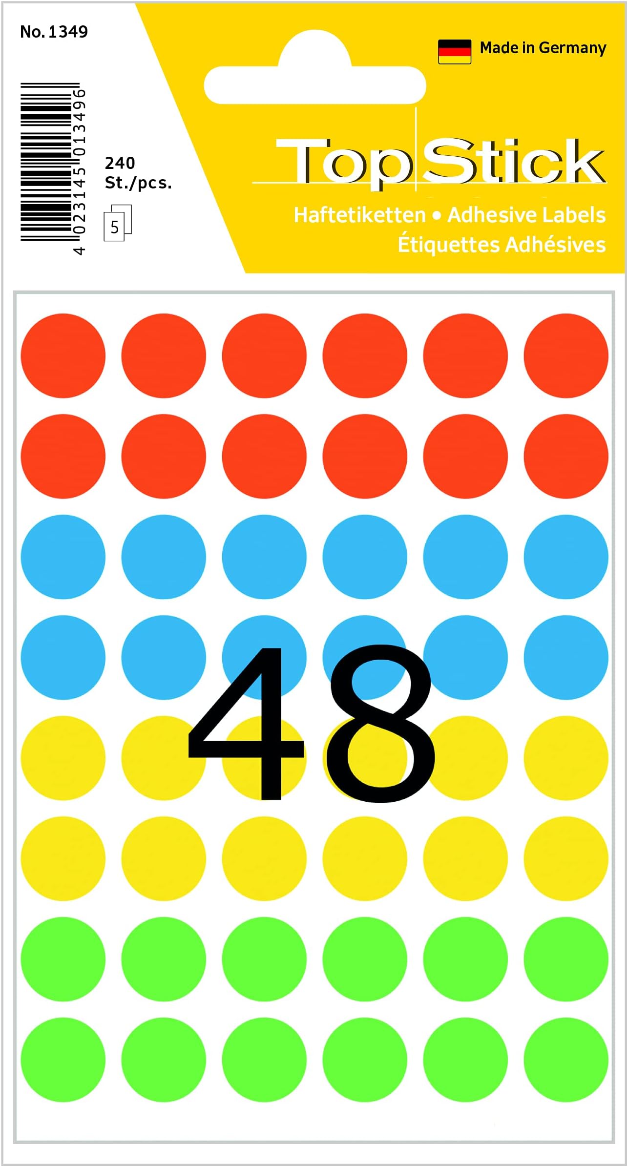 TopStick 1344 Étiquettes De Livre Ligné (78 X 53 Mm, 50 Feuilles, Papier, Mat) Auto-adhésives, Autocollants Scolaires Neutres Pour Enfants, Filles Et Garçons, 100 étiquettes D'école, Rouge Bleu Blanc