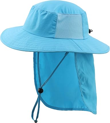 Sun Protection Hat with Neck Flap Mesh 