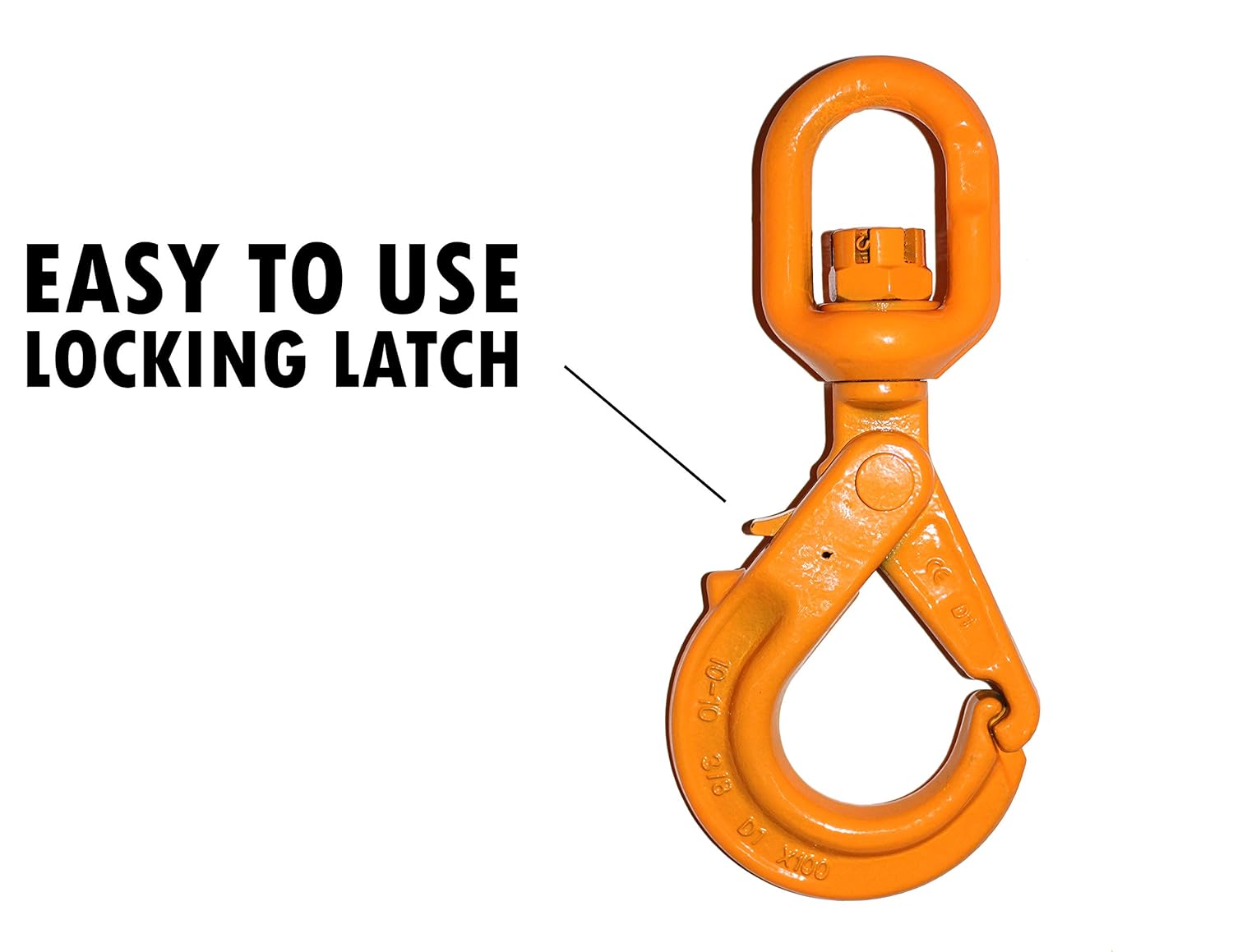 3/8" x 75' Winch Cable | Self Locking Swivel Hook | Replacement Latch Trigger Kit Included | Wire Rope | Wrecker Rollback, Tow Truck, Crane, Off Road, Flatbed, Recovery