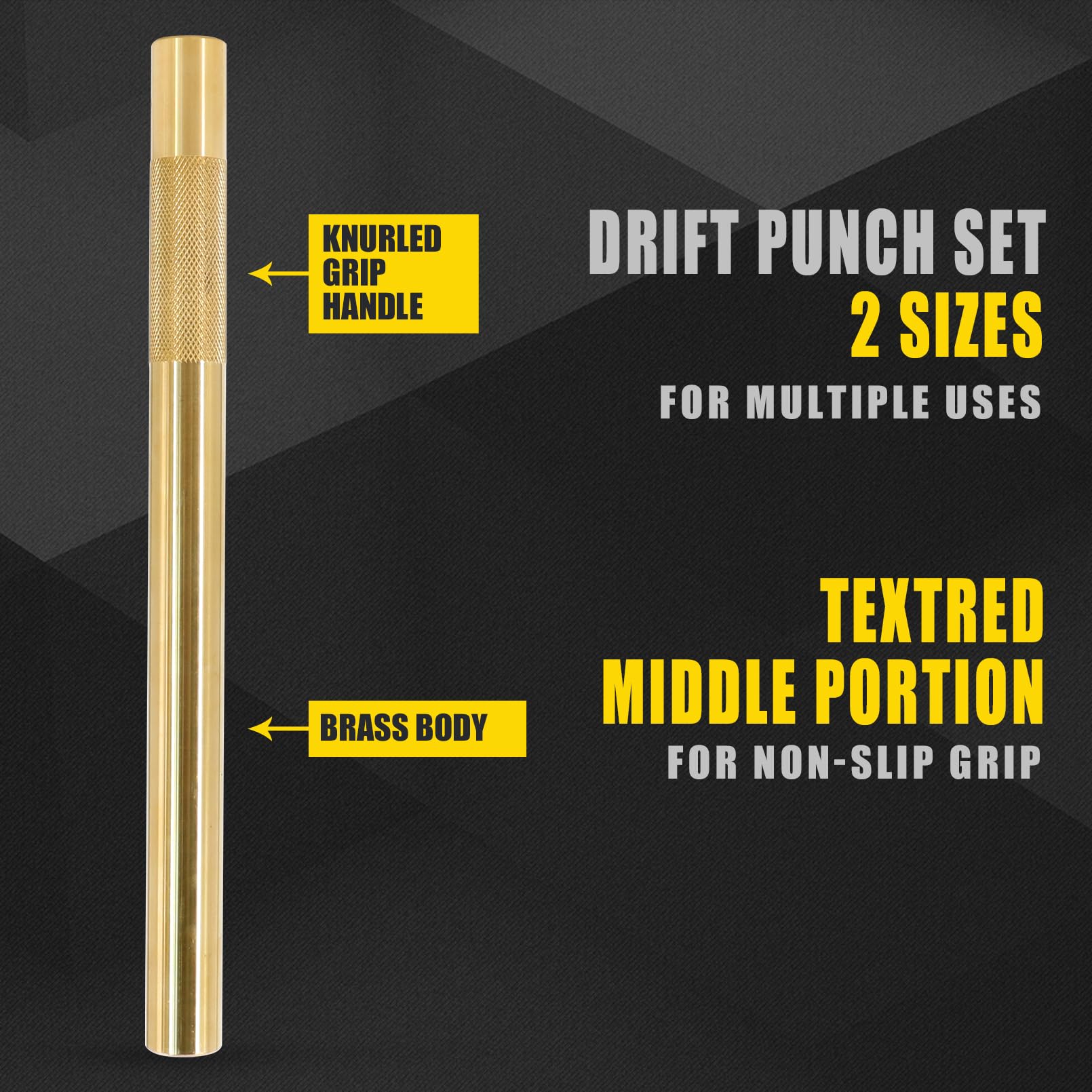 Brass Drift Punches Set - Mechanic's Tool Kit -3