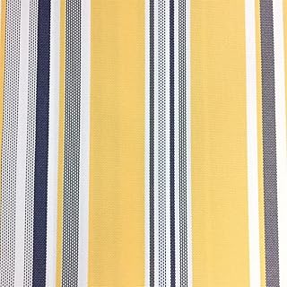 Blue Yellow White Multi Colored Striped Oak 100% Waterproof Outdoor Canv...